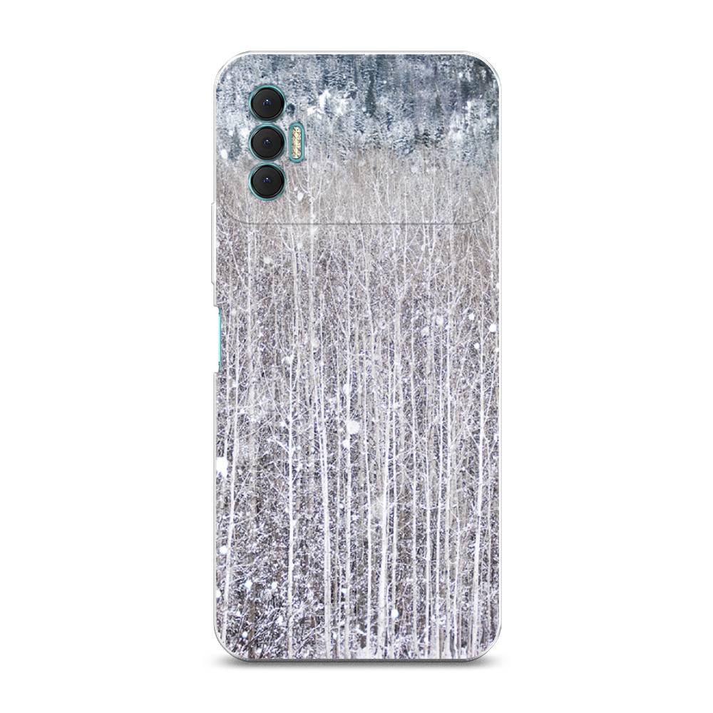 

Чехол для Tecno Spark 8P "Снежный лес", Бежевый;серый;белый, 301450-5