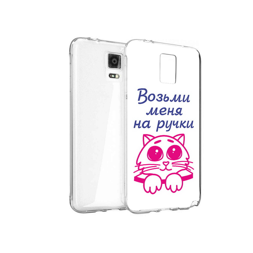 

Чехол MyPads Tocco для Samsung Galaxy Note 4 мяу, Прозрачный, Tocco