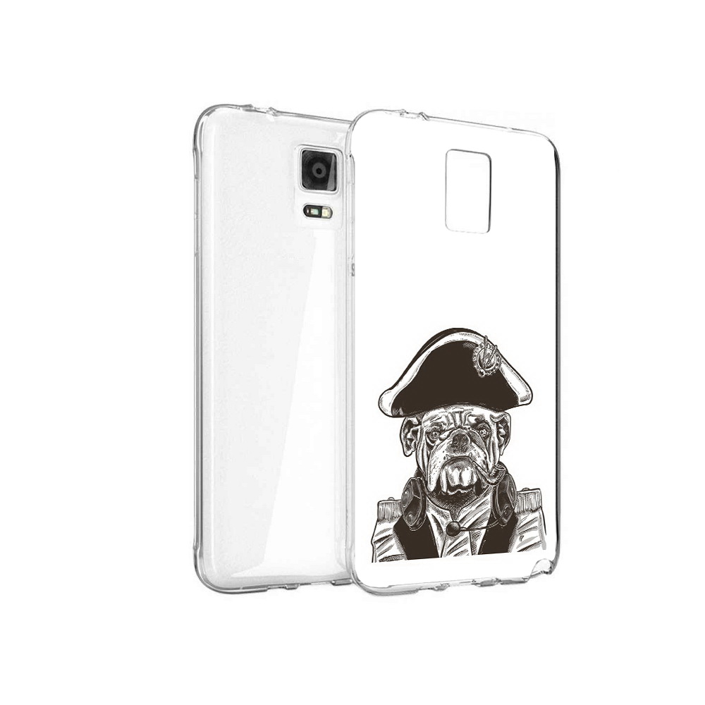 

Чехол MyPads Tocco для Samsung Galaxy Note 4 мопс генерал, Прозрачный, Tocco