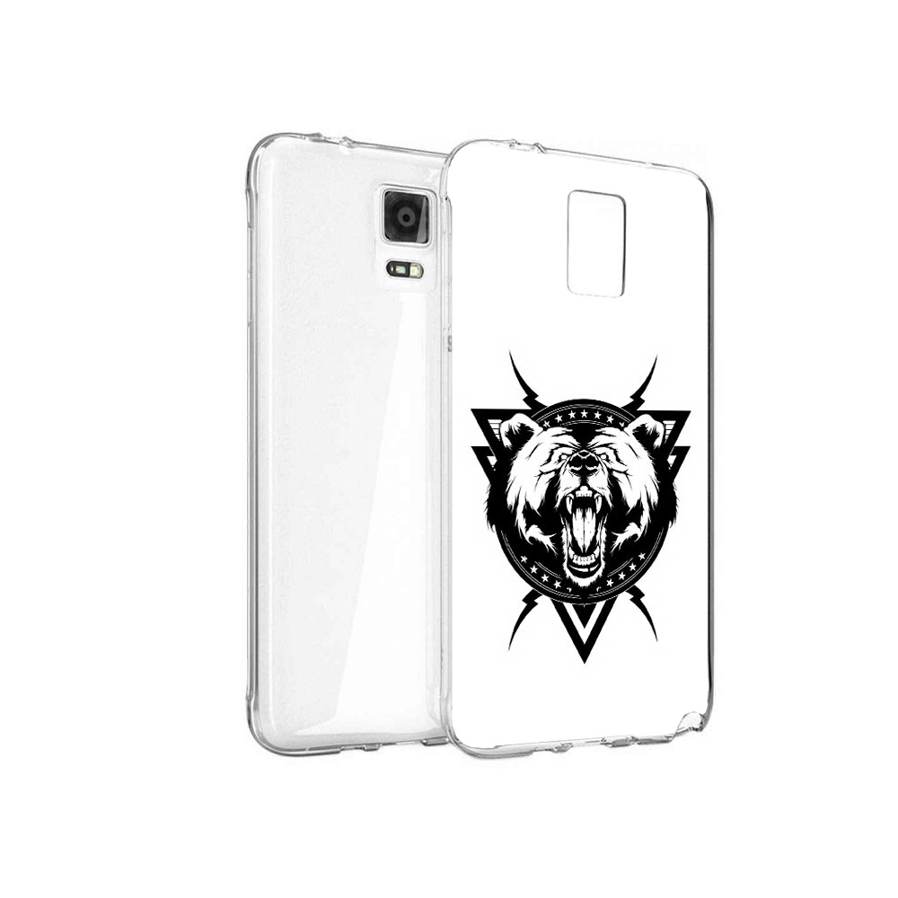 

Чехол MyPads Tocco для Samsung Galaxy Note 4 медведь в треугольнике, Прозрачный, Tocco