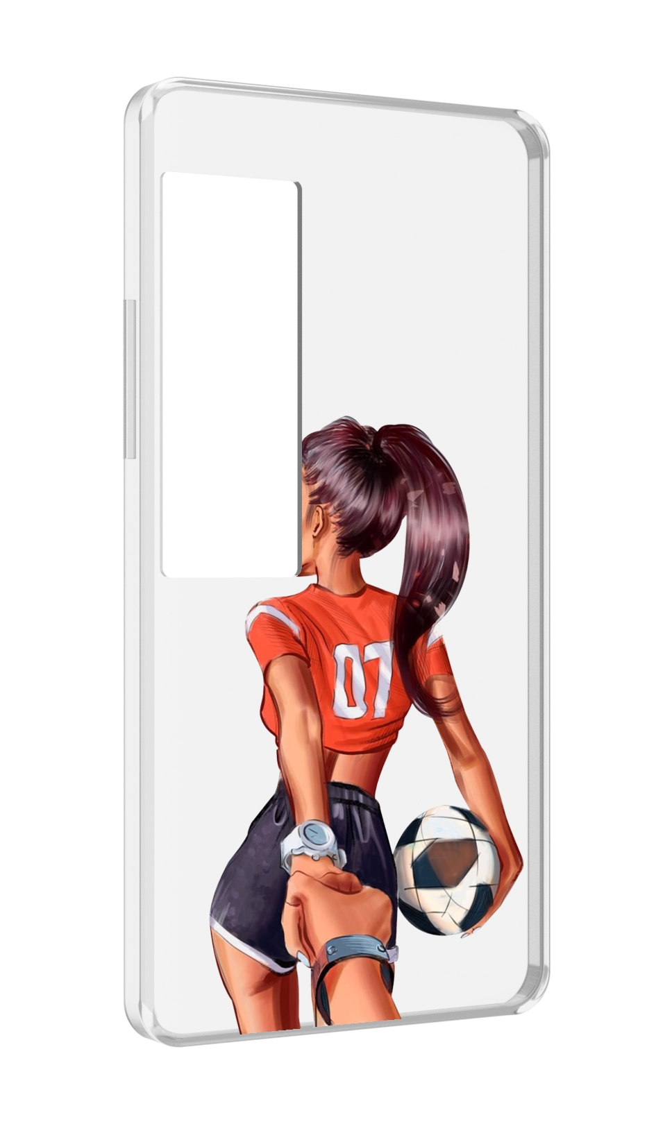 

Чехол MyPads Девушка-футболистка женский для Meizu Pro 7 Plus, Прозрачный, Tocco