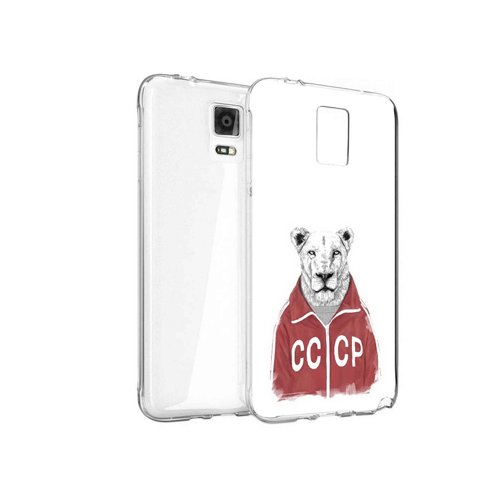 

Чехол MyPads Tocco для Samsung Galaxy Note 4 львица ссср, Прозрачный, Tocco