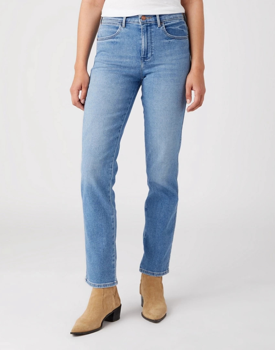 Джинсы женские Wrangler Straight 112319194 синие 32/32