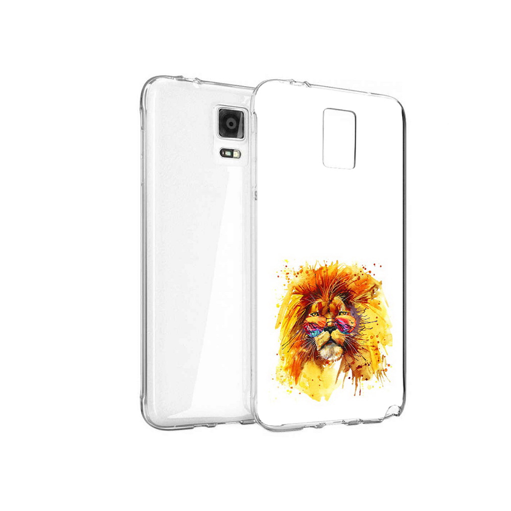 

Чехол MyPads Tocco для Samsung Galaxy Note 4 лев в очках, Прозрачный, Tocco