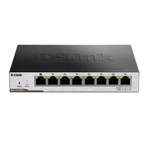 Коммутатор D-Link DGS-1100-08PD/B1B, настраиваемый