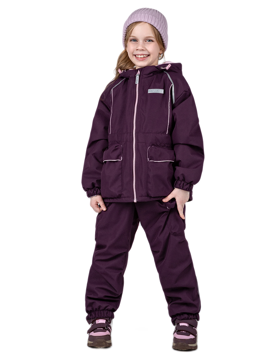 Комплект верхней одежды детский NIKASTYLE 7м2424, фиолетовый, 116.