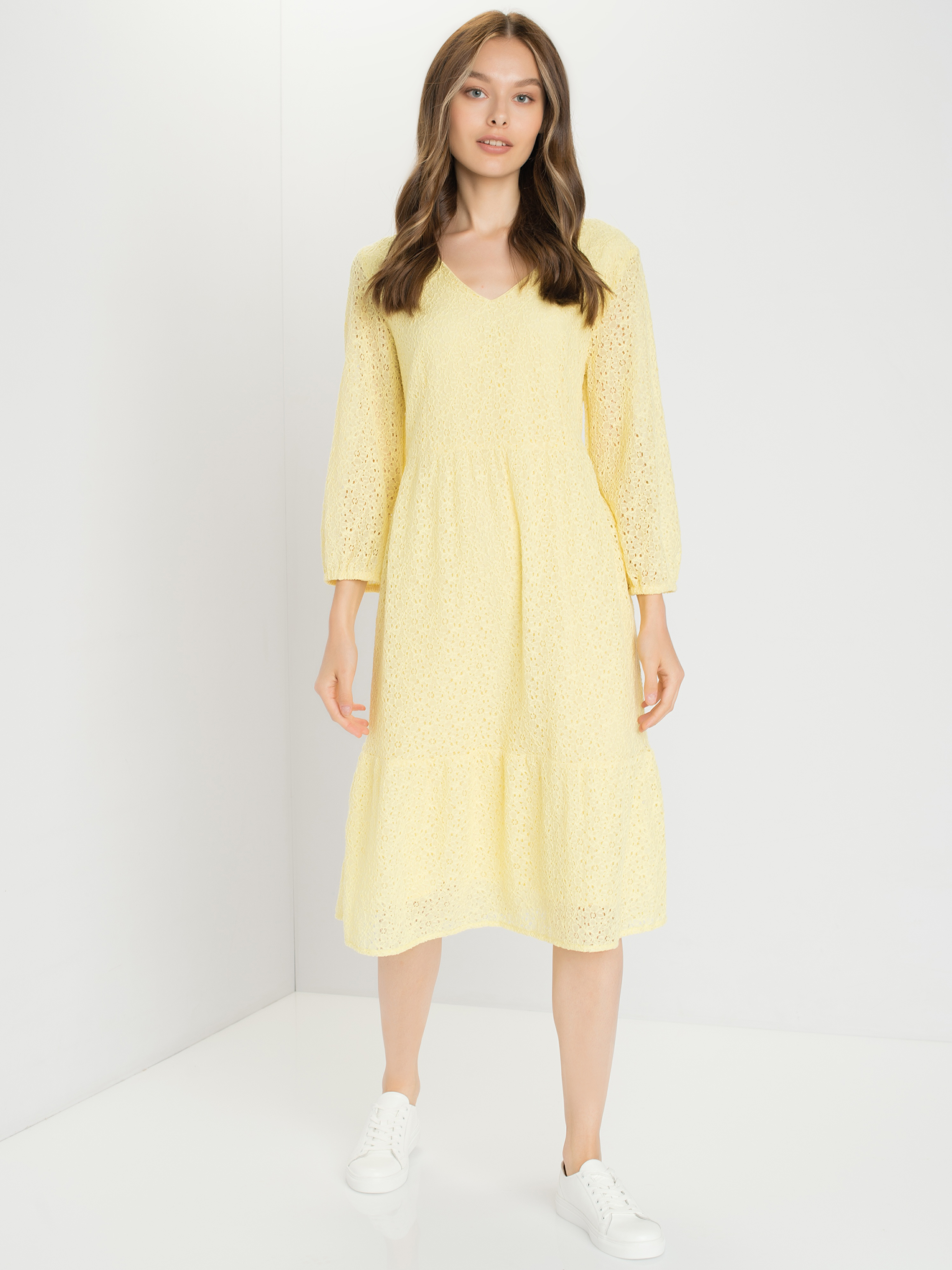 

Платье женское TAIFUN by GERRY WEBER 180006-11016-4170 желтое 44, 180006-11016-4170