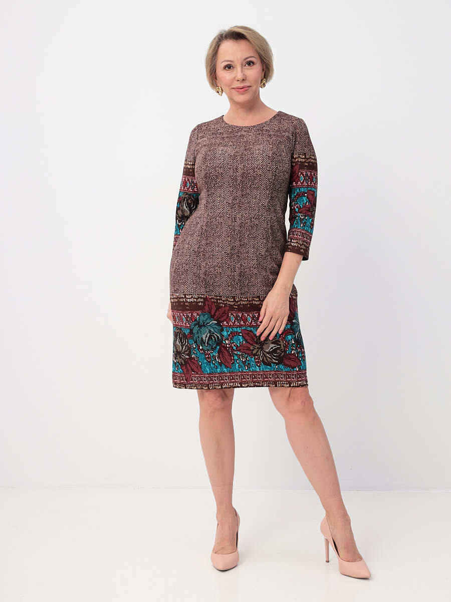 

Платье женское KATHARINA KROSS 01-00012496 коричневое 2XL, Коричневый, 01-00012496
