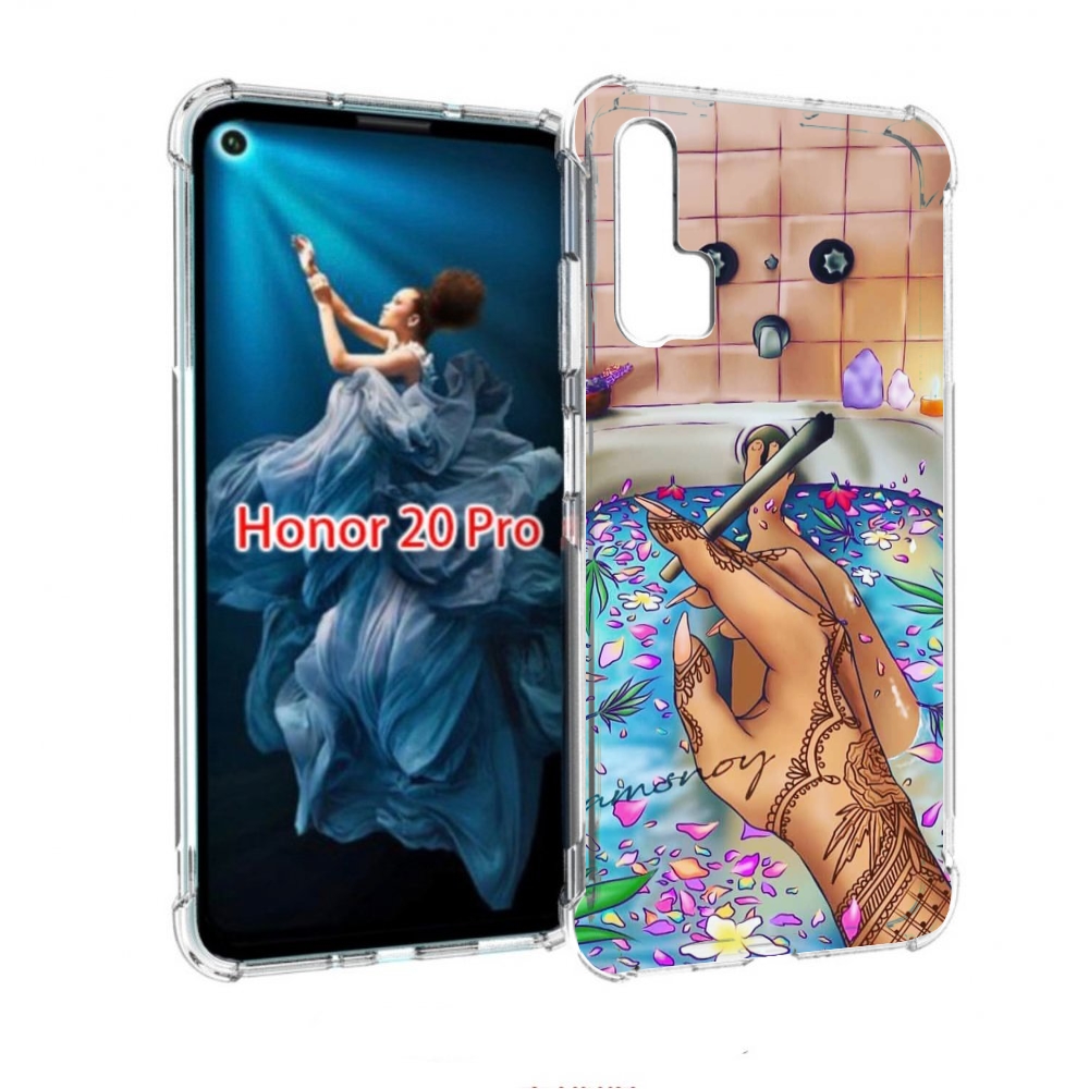 

Чехол бампер MyPads девушка в ванне женский для Honor 20 Pro про, Прозрачный, Tocco