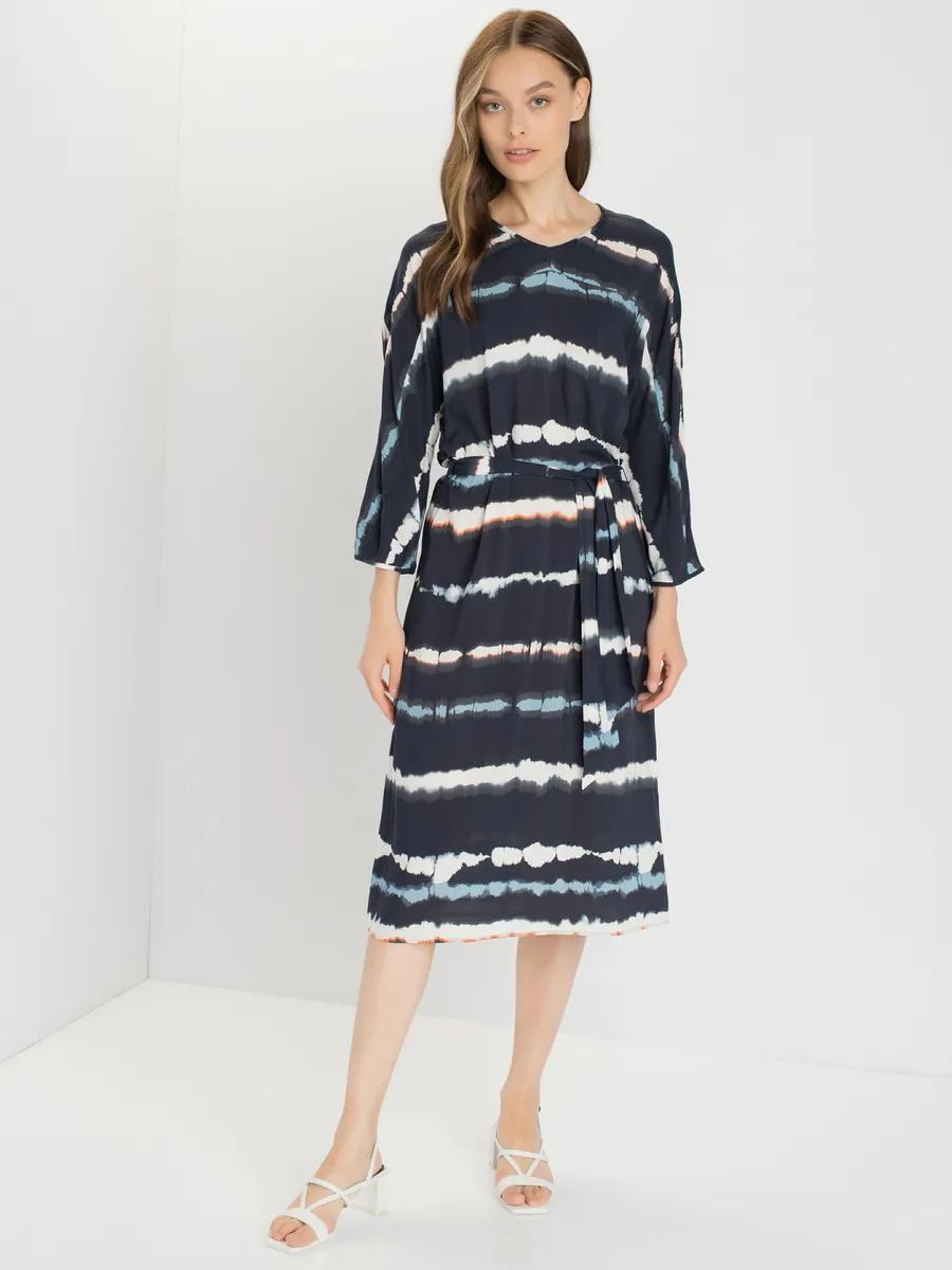 

Платье женское TAIFUN by GERRY WEBER 180002-11004-8102 синее 38, 180002-11004-8102