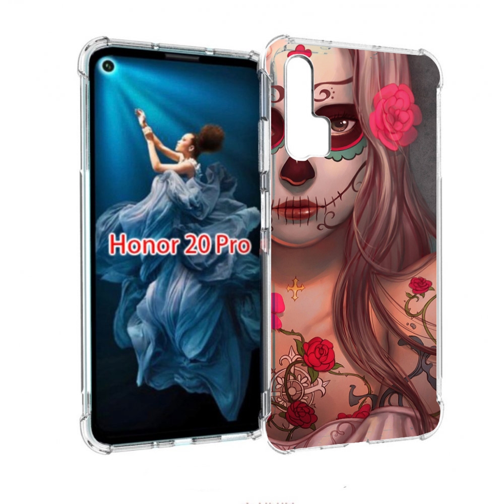 

Чехол бампер MyPads девочка в рисунках для Honor 20 Pro противоу, Прозрачный, Tocco