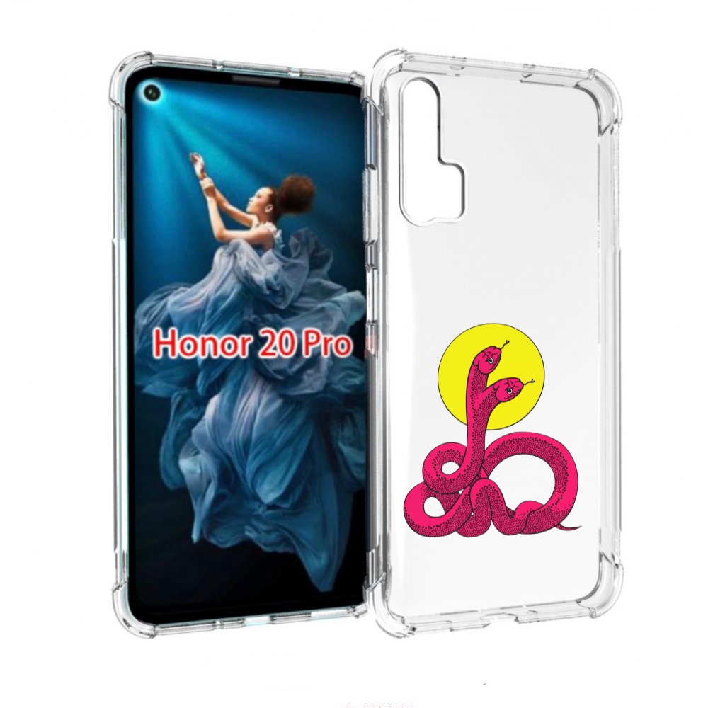 

Чехол бампер MyPads двухголовая-змея для Honor 20 Pro противоуда, Прозрачный, Tocco