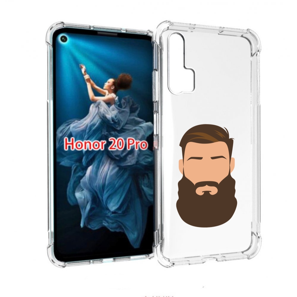 

Чехол бампер MyPads густая-борода для Honor 20 Pro противоударный, Прозрачный, Tocco