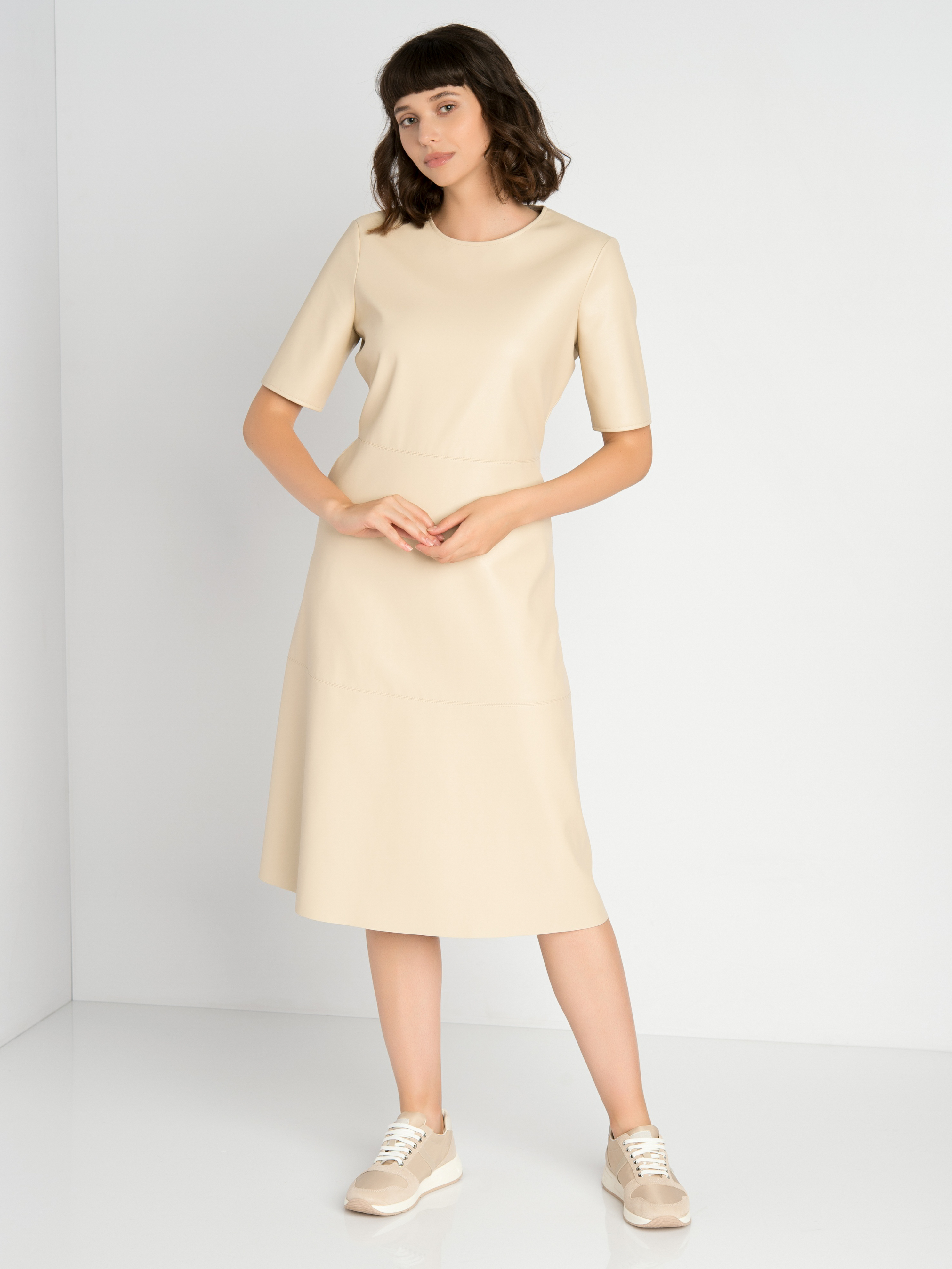

Платье женское TAIFUN by GERRY WEBER 180001-11053-9350 бежевое 44, 180001-11053-9350
