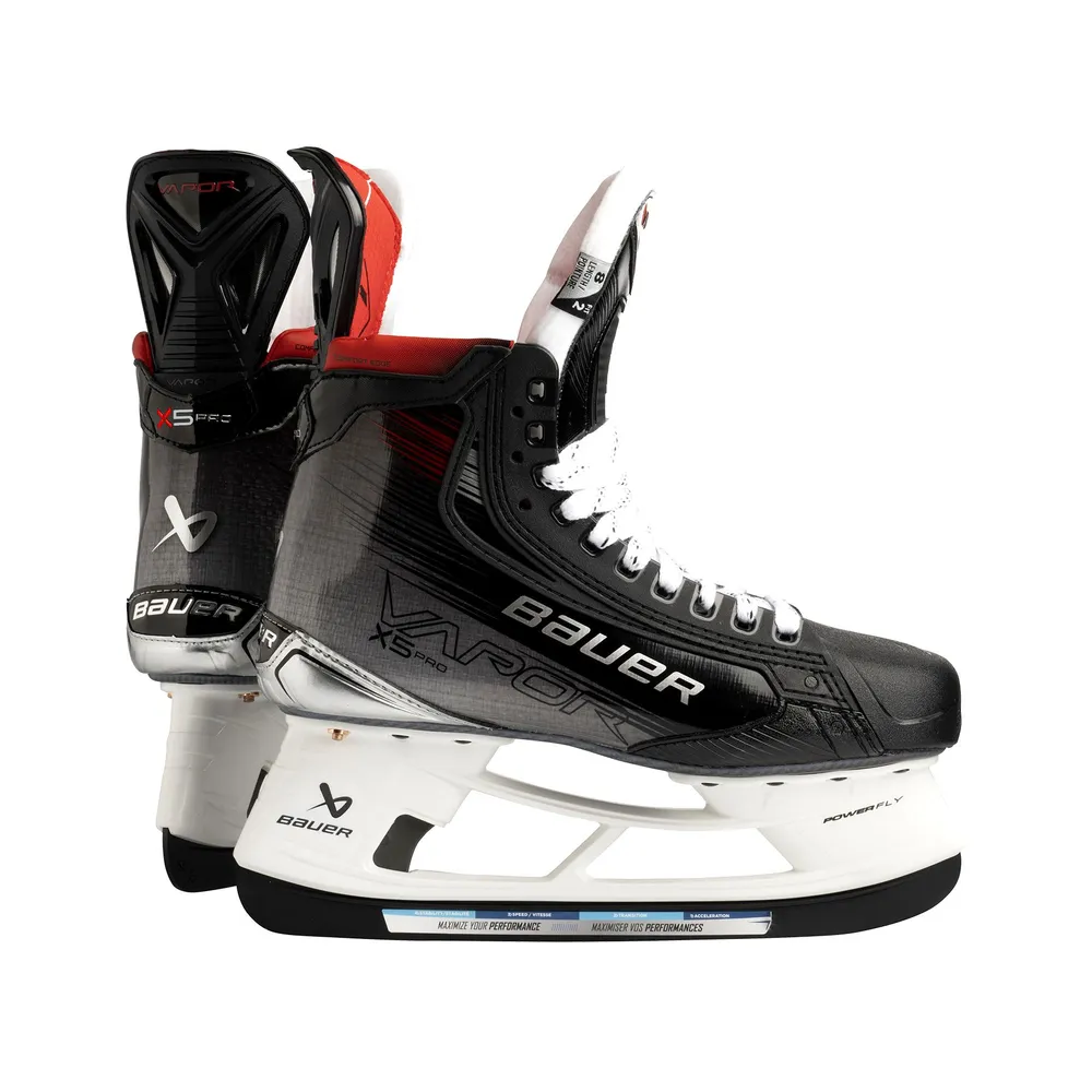 

Коньки хоккейные Bauer Vapor X5 Pro S23 SR р.7.0 FIT2, черный, Красный;серый;белый;черный, Vapor X5 Pro S23 SR