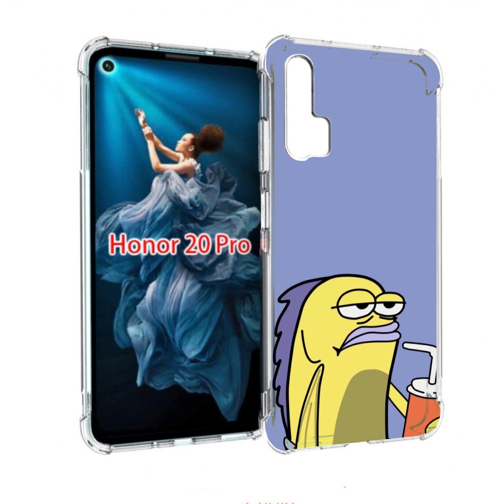 

Чехол бампер MyPads грусная-рыба-из-спанч-боба для Honor 20 Pro, Прозрачный, Tocco