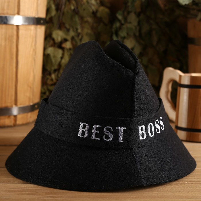 

Шапка для бани Best boss 4838161 onesize черный, Best boss