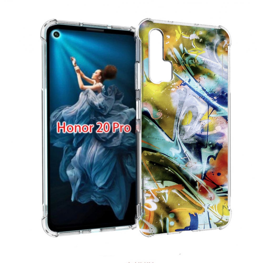

Чехол бампер MyPads граффити-хаос для Honor 20 Pro противоударный, Прозрачный, Tocco
