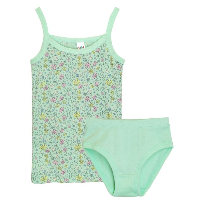 

Комплект: майка и трусы для девочки, рост 92 см, цвет мятный