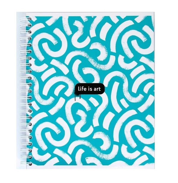 

Тетрадь А5, 96 листов на спирали, блок №2 "Life is art"