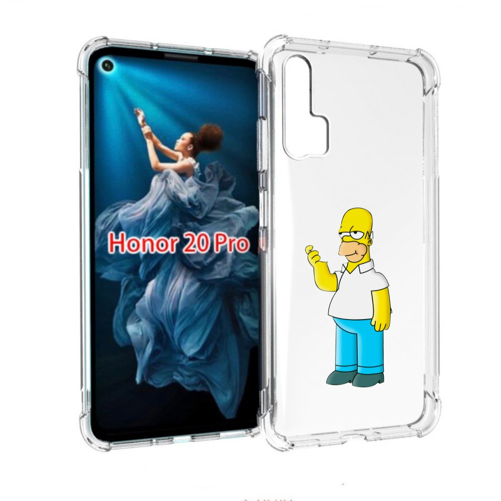 

Чехол бампер MyPads гомер-симпсон для Honor 20 Pro противоударный, Прозрачный, Tocco
