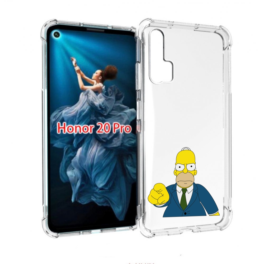

Чехол бампер MyPads гомер-злой для Honor 20 Pro противоударный, Прозрачный, Tocco