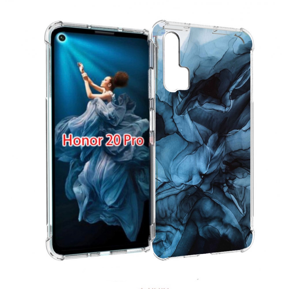 

Чехол бампер MyPads голубой дымок для Honor 20 Pro противоударный, Прозрачный, Tocco