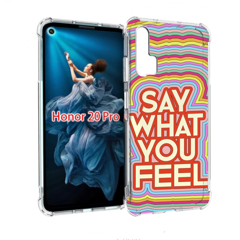 

Чехол бампер MyPads говори то что чувствуешь для Honor 20 Pro пр, Прозрачный, Tocco