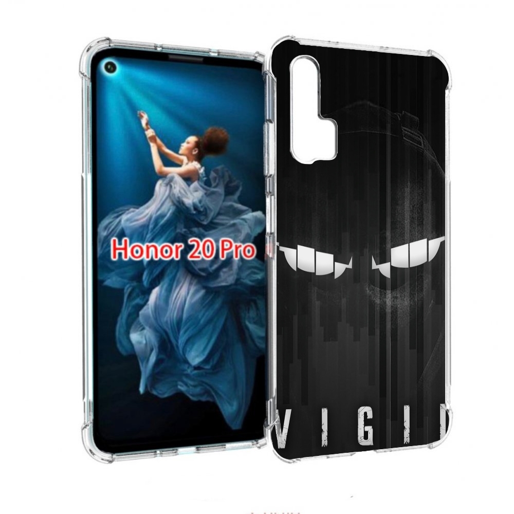 

Чехол бампер MyPads глаза-в-ночи для Honor 20 Pro противоударный, Прозрачный, Tocco