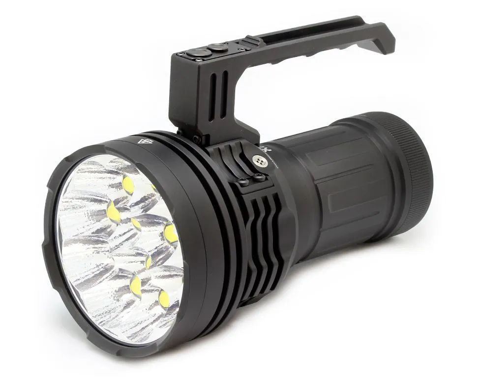 

Поисковый фонарь Acebeam X75, 12 диодов Cree XP-H 70.3 HI, 1306 метров, 67000 люмен (Комп, Черный