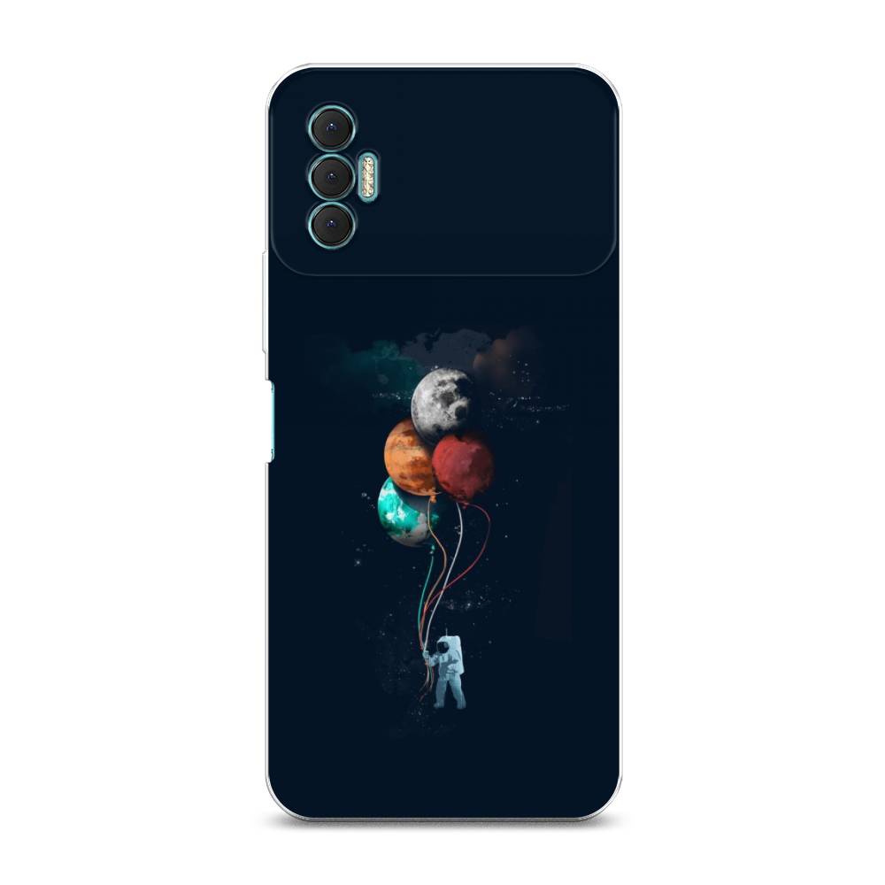 

Чехол для Tecno Spark 8P "Космонавт с шариками", Разноцветный, 301450-4