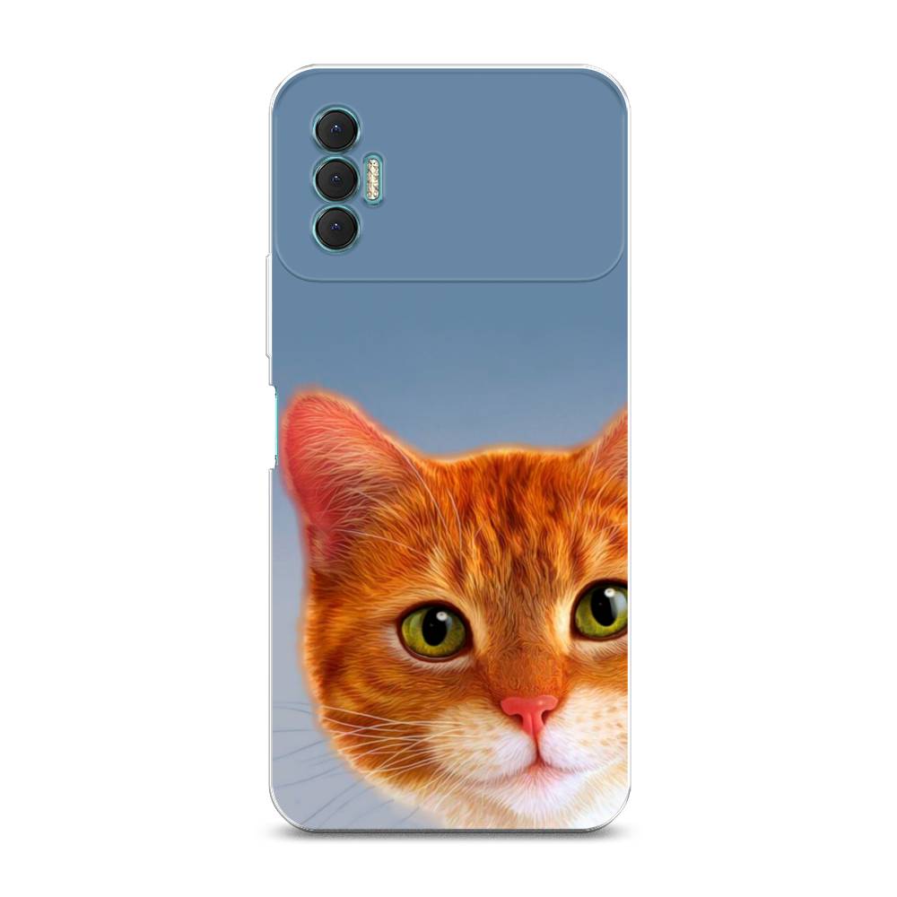 

Чехол для Tecno Spark 8P "Любопытный котик", Коричневый, 301450-1