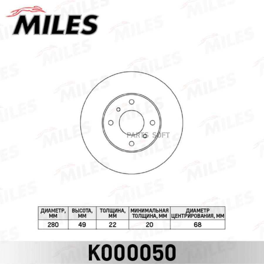 

Диск Тормозной Передний Nissan Almera (N16e) 0006/Primera (P11e) 9602 (Trw Df4169) K000050