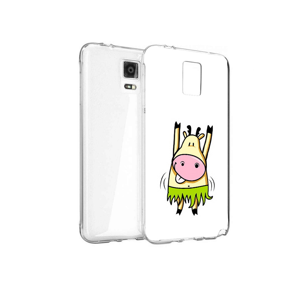 

Чехол MyPads Tocco для Samsung Galaxy Note 4 Веселая корова, Прозрачный, Tocco