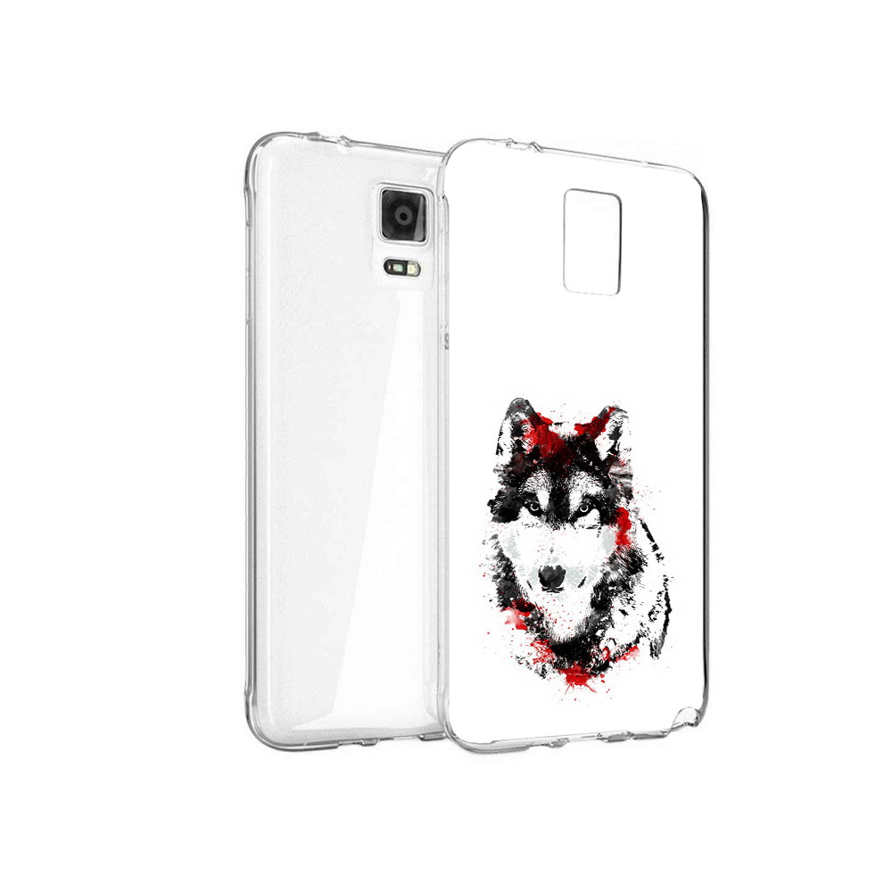

Чехол MyPads Tocco для Samsung Galaxy Note 4 кровавый волк, Прозрачный, Tocco