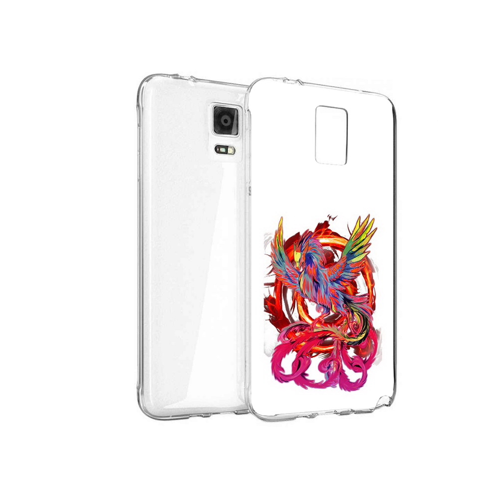 

Чехол MyPads Tocco для Samsung Galaxy Note 4 красочный феникс, Прозрачный, Tocco