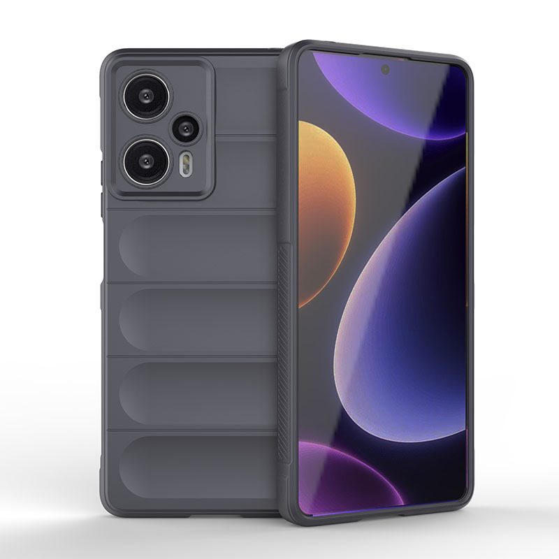 

Противоударный чехол Black Panther Flexible Case для Redmi Note 12 Turbo, серый, Flexible Case
