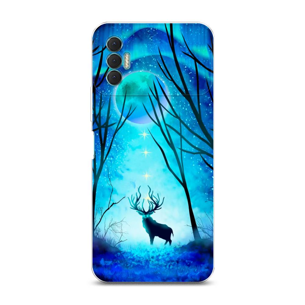 

Чехол для Tecno Spark 8P "Олень северное сияние", Синий;черный;голубой, 301450-1