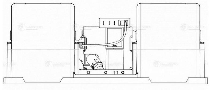 Электровентилятор отопителя универсальный 12В c резистором SPAL 006-А40-22 Luzar lfh0312