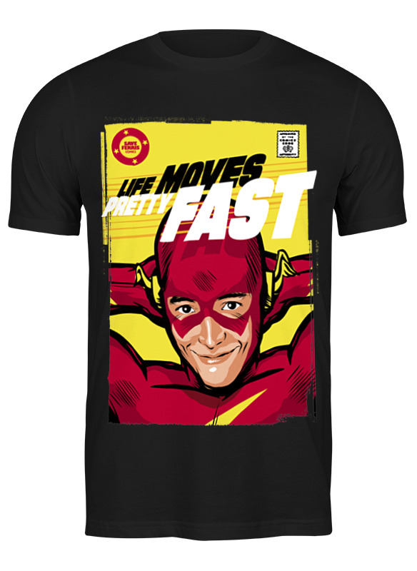 

Футболка унисекс Printio Супергерой флэш черная 2XL, Черный, Супергерой флэш