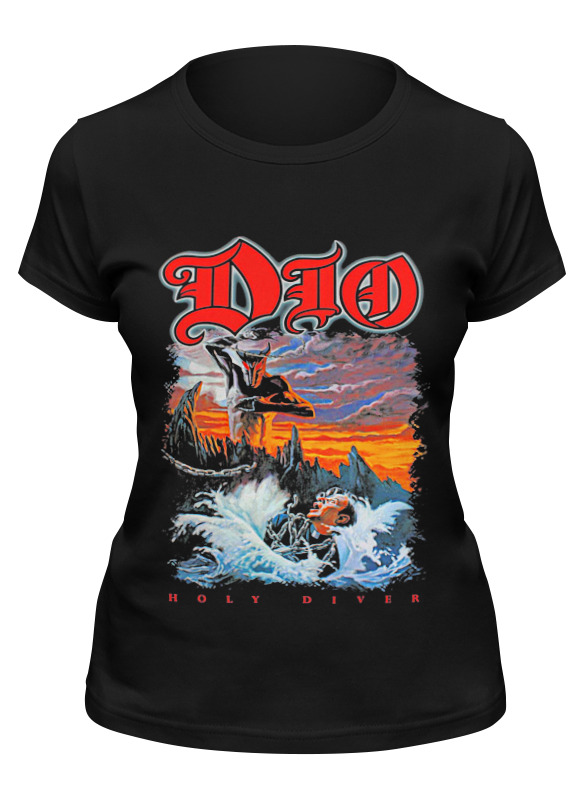 

Футболка женская Printio Ronnie james dio черная 2XL, Черный, Ronnie james dio