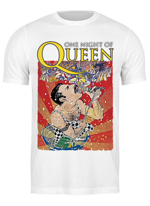 фото Футболка мужская printio freddie mercury - queen белая 2xl