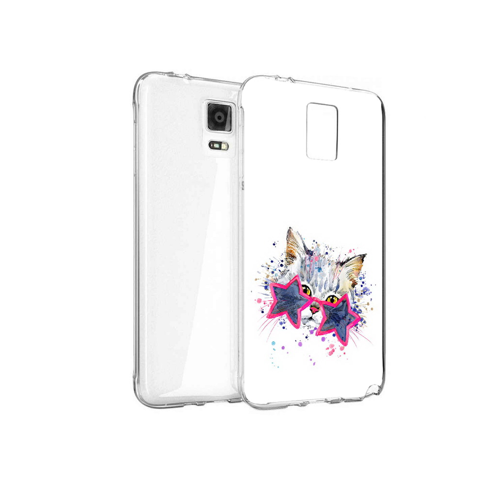 

Чехол MyPads Tocco для Samsung Galaxy Note 4 звездные очки, Прозрачный, Tocco