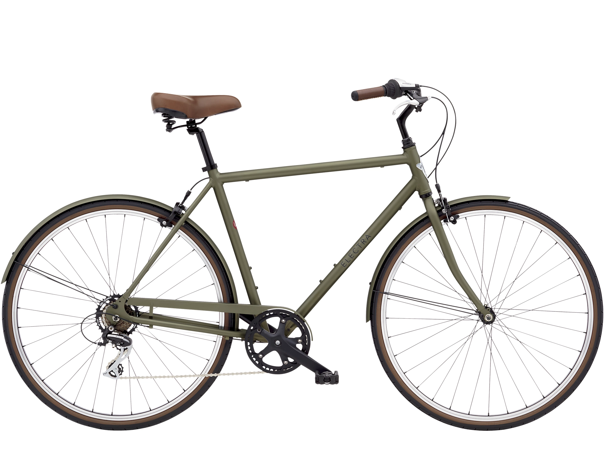 

Велосипед ELECTRA Loft 7D Step Over 2022 matte khaki L, Зеленый