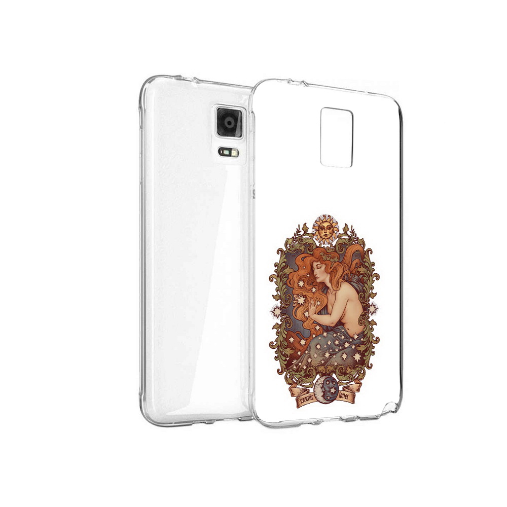

Чехол MyPads Tocco для Samsung Galaxy Note 4 звездная девушка абстракция, Прозрачный, Tocco