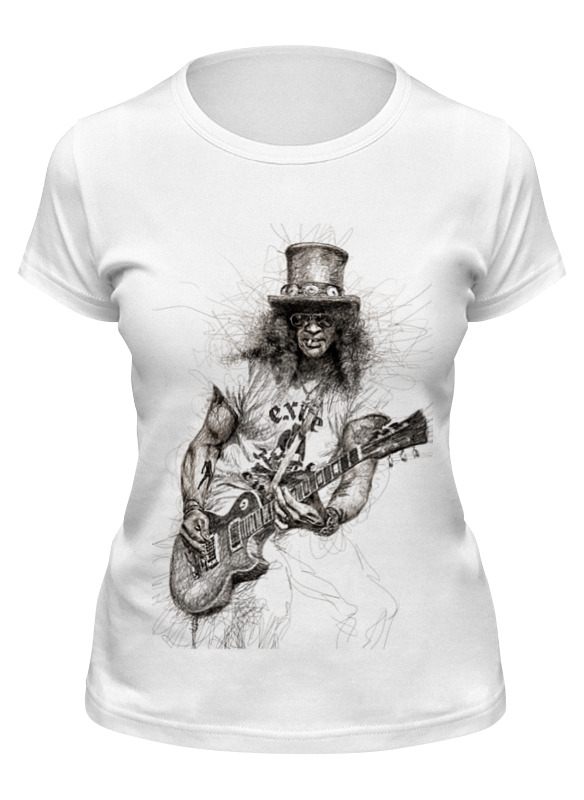 Футболка женская Printio Slash (guns n' roses) белая 2XL