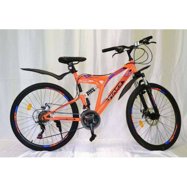фото Велосипед 26" maks runner md (двухподвес) (21-ск.) (рама 17) оранжевый