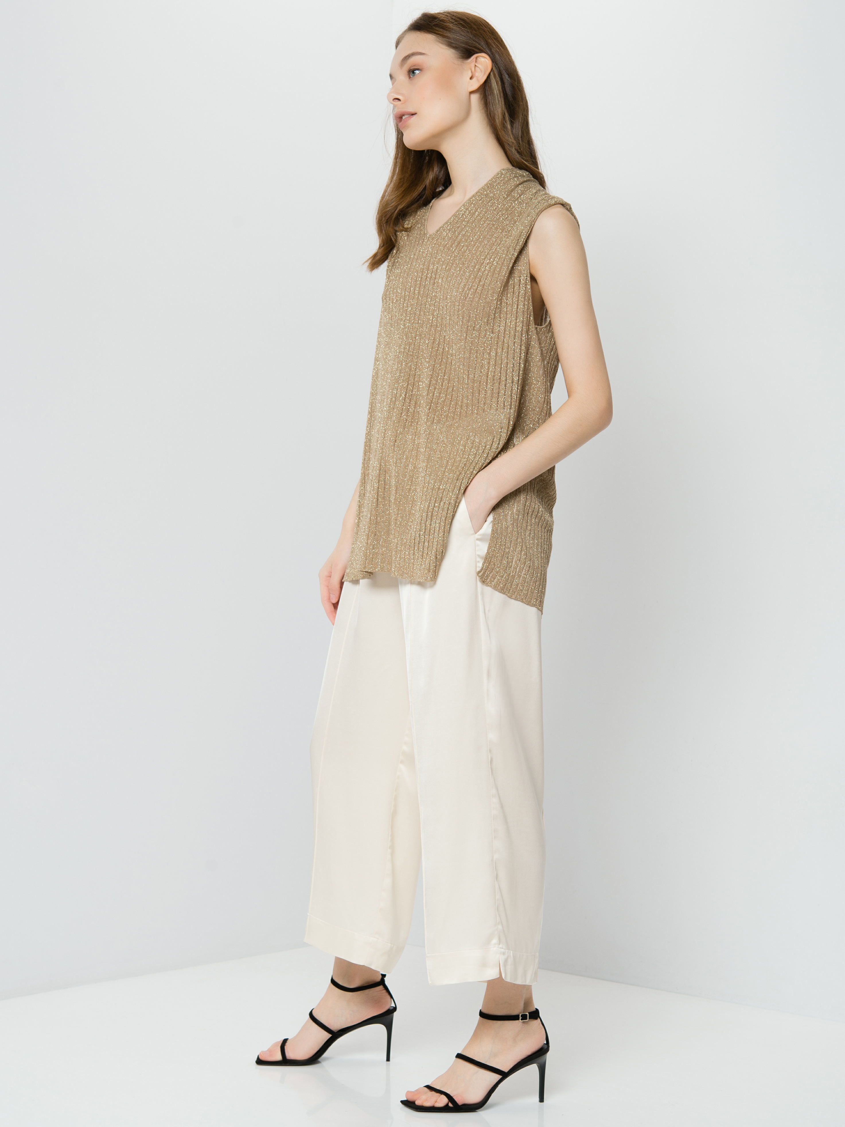 

Пуловер женский TAIFUN by GERRY WEBER 172018-15024-9990 бежевый 40, 172018-15024-9990