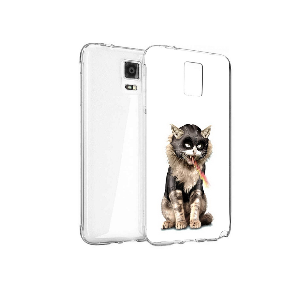 

Чехол MyPads Tocco для Samsung Galaxy Note 4 дьяволский кот, Прозрачный, Tocco