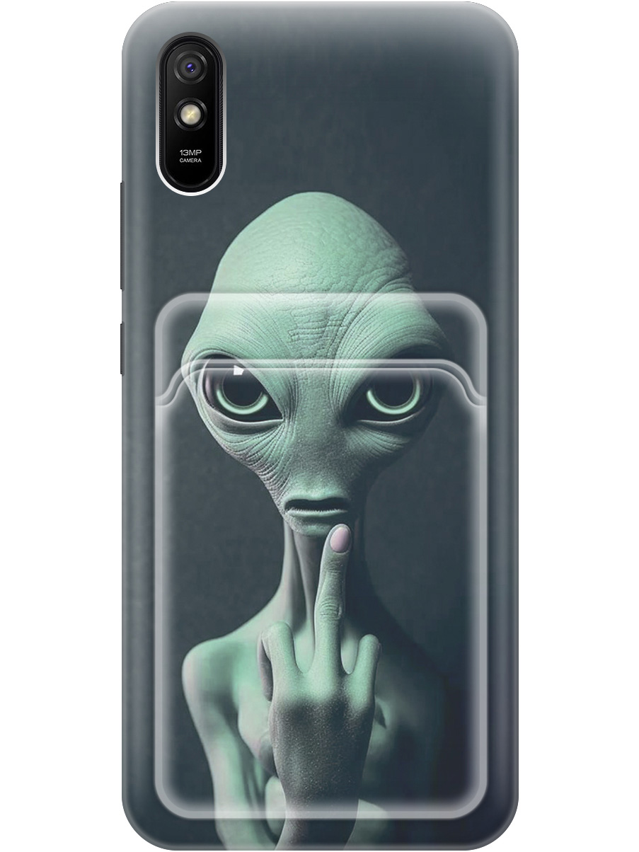 

Силиконовый чехол на Xiaomi Redmi 9A с рисунком "Инопланетянин", Зеленый;синий;черный, 20012020
